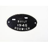 Collection of five wagon plates including a Birmingham Railway Carriage and Wagon Company Smethwick