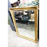 Two large gilt framed mirrors