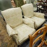 Pair of Parker Knoll upholstered armchairs with fitted loose covers (2)