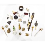 Quantity of collectables to include letter opener, cap badges for Royal Berkshire Regiment,