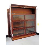 Four-section Globe-Wernicke style sectional bookcase,