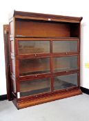 Four-section Globe-Wernicke style sectional bookcase,