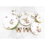 German porcelain coffee set comprising ten cups, eleven saucers,