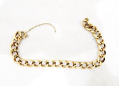 9ct gold curb-link bracelet, approx.