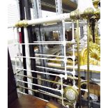 Brass rail and iron double bedstead