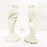 Pair of Portmeirion 'British Heritage Collection' reproduction Victorian parian hand and flowerhead