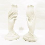 Pair of Portmeirion 'British Heritage Collection' reproduction Victorian parian hand and flowerhead