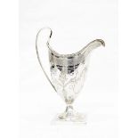George III silver cream jug by Peter & Ann Bateman, London 1796, of helmet form,