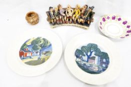 Runnerford Devon pottery group 'Uncle Tom Cobley and All', signed to base 'Will Young, Devon',