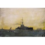 Unattributed (early 20th century) Oil on board "HMS Thunderer",