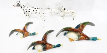 Graduated pair of Beswick dalmatians including 'Arnoldene' together with another similar,