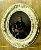 Picture of Chey Leone Gluckmann after Bruloff (Italian artist 1848), oval and gilt frame,