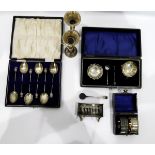 Set of six silver teaspoons by Thomas Edward Holden, Birmingham 1945, each with a leprechaun finial,