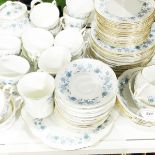 Colclough tea service 'Braganza', white ground including teapot, cups, saucers, cake plates,