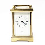 LOT WITHDRAWN Brass carriage clock, the dial with Roman numerals and inscribed St James, London,