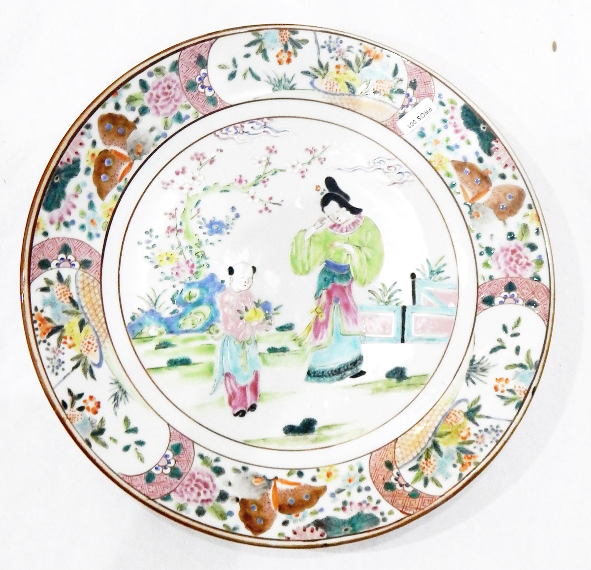 Pair of Chinese famille rose chargers,