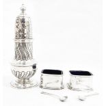 Victorian silver sugar caster by Henry Stratford Limited, Sheffield 1893,