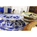 Blue and white Oriental-style comport,