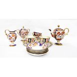 Noritake porcelain coffee set in the Imari design, comprising pot, lidded sucriere, cream jug,