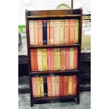 Wooden bookcase fitted for Arthur Mee "The Kings England" series, 34 vols.