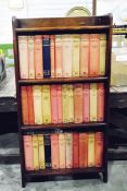 Wooden bookcase fitted for Arthur Mee "The Kings England" series, 34 vols.