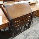 19th century upper section of a bureau bookcase, enclosed by two glazed doors,