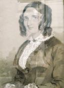 Unattributed (19th century) Charcoal and bodycolour One head and shoulders portrait of a young