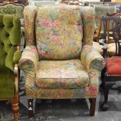 Early 20th century wing back armchair