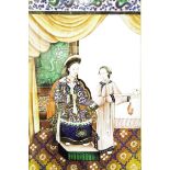 Pair of Chinese portrait paintings,