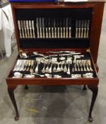 Canteen of King's pattern silver plated cutlery by Kings Cutlery Limited of Sheffield,
