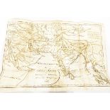 Antique engraved map of India,