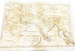 Antique engraved map of India,