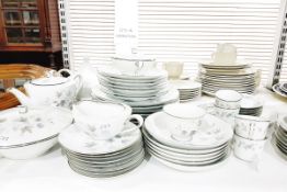 Part dinner service, Noritake china 'Harwood' viz:- teapot, teacups and saucers,