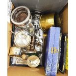 Berndorf suite of silver plated flatware and other assorted items of silver plate including a