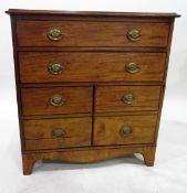 Small mahogany chest of drawers with two long drawers and a pair of dummies below enclosing