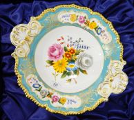 Royal Worcester Chamberlain gadrooned porcelain tray. Ltd Ed.
