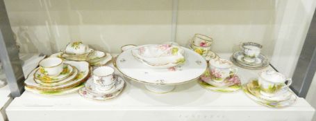 Quantity of decorative porcelain to include Royal Albert cups and saucers with dishes,