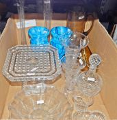 Various ceramics including Prinknash pottery vase and assorted glassware (2 boxes)