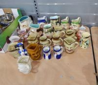 Quantity of Sarreguemines and other character jugs (23)