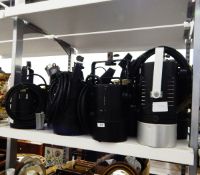 Three Bowens 400 monoblock heads and cables, five Bowens 3K quad heads,