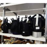 Three Bowens 400 monoblock heads and cables, five Bowens 3K quad heads,