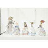 Lladro porcelain figure of an angel with a lyre,