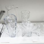 Four various large glass vases (4)