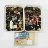 Quantity of collectables to include needlepoint, buttons,