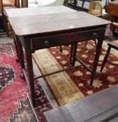 Early 19th century oak side table fitted a drawer to frieze,