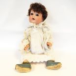 Armand Marseille 1920's/30's bisque headed doll with composition body, open mouthed, 55cm approx.