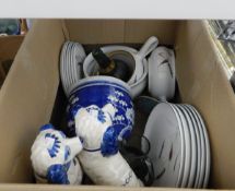 Dorset Delft ceramic jug, Crown Staffordshire part tea service, Brixton pottery jug,