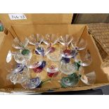 Quantity of Martini glasses with coloured stems and assorted ceramics including a quantity of Royal