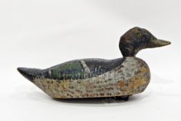 Painted wood decoy duck