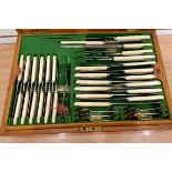 Canteen of Old English pattern silver plated flatware comprising twelve table forks,